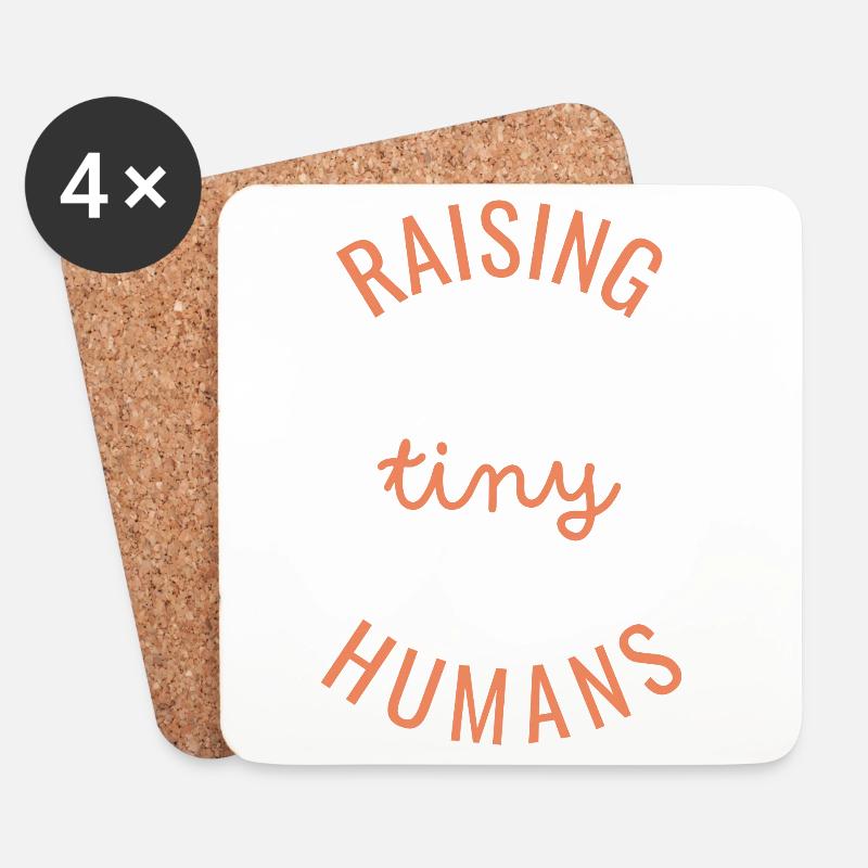 Raising Tiny Humans Kreis - Untersetzer (4er-Set) - Weiß