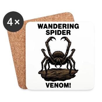 Bananenspinnen-Gift Gefahr Wandernde Spinne - Untersetzer (4er-Set) - Weiß - Vorne