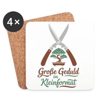 Bonsai Tree, Garden, Patience - Coasters (set of 4) - white - Front
