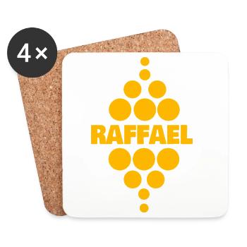 Raphaël comme prénom - Dessous de verre (lot de 4) - blanc - Devant