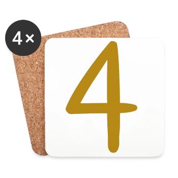 4 - Untersetzer (4er-Set) - Weiß - Vorne
