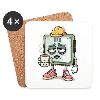 CPU Character - Coasters (set of 4) - white - Front