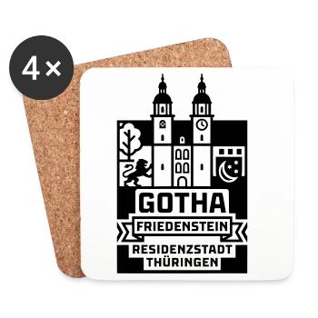Gotha Friedenstein Residenzstadt Thüringen - Untersetzer (4er-Set) - Weiß - Vorne