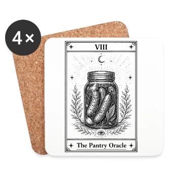 Supply Oracle | Tarot Humor Kitchen - Coasters (set of 4) - white - Front