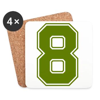 8 - Coasters (set of 4) - white - Front