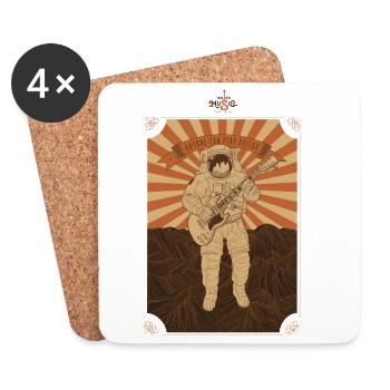 Faire de la musique Astronaute - Dessous de verre (lot de 4) - blanc - Devant