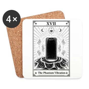 Phantom Vibration | Tarot Card Everyday - Coasters (set of 4) - white - Front