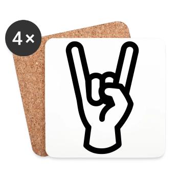 rock - Dessous de verre (lot de 4) - blanc - Devant