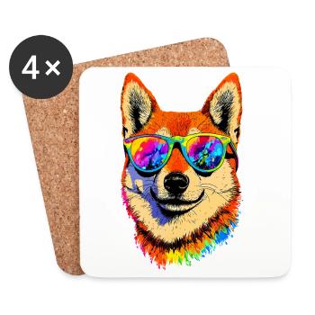 Shiba Inu Dog Japanese Dog Breed Japan Shibas - Coasters (set of 4) - white - Front
