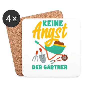 Der Gärtner Regelt Das - Untersetzer (4er-Set) - Weiß - Vorne