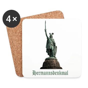 Hermannsdenkmal - Untersetzer (4er-Set) - Weiß - Vorne