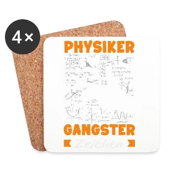 Physiker Gangster Zeichen - Untersetzer (4er-Set) - Weiß - Vorne