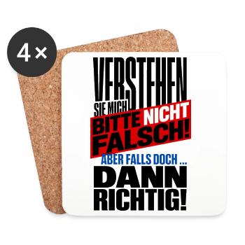 Missverständnis - Untersetzer (4er-Set) - Weiß - Vorne