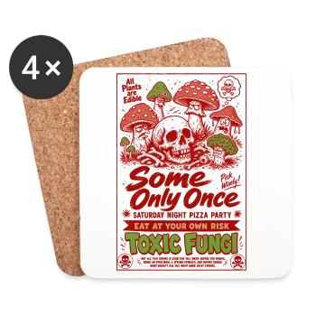 All Plants Are Edible Toxic Fungi Gardening - Coasters (set of 4) - white - Front