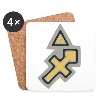 Zodiac Tribal Sagittarius Fire - Coasters (set of 4) - white - Front