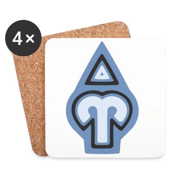 Zodiac Tribal Aries and Fire - Coasters (set of 4) - white - Front