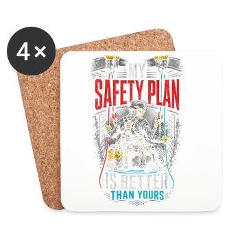 Industrial climbers - Coasters (set of 4) - white - Front