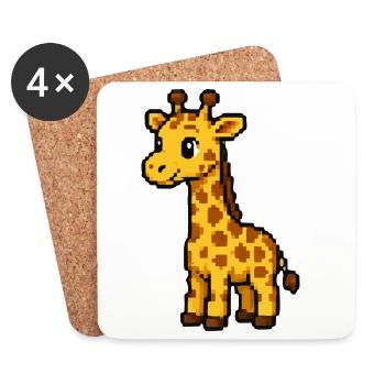 PixelGiraffe Retro - Coasters (set of 4) - white - Front