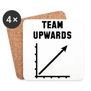Team Upwards (Success / Progress / Black) - Coasters (set of 4) - white - Front