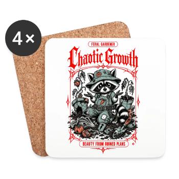 Feral Gardener Organic Gardening - Coasters (set of 4) - white - Front