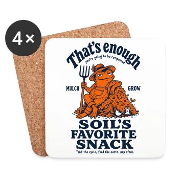 Urban Gardening That's Enough Soil - Coasters (set of 4) - white - Front