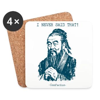 I never said that - Confucius - Coasters (set of 4) - white - Front