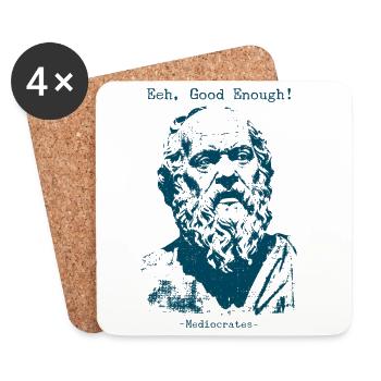 Eeh Assez Bien - Médiocraux - Dessous de verre (lot de 4) - blanc - Devant