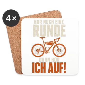 Nur Noch Eine Runde Fahrrad - Untersetzer (4er-Set) - Weiß - Vorne