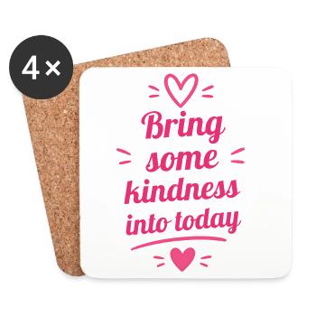 Bring some kindness into today - Untersetzer (4er-Set) - Weiß - Vorne
