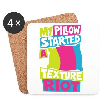 Kissen – My Pillow Started a Texture Riot - Untersetzer (4er-Set) - Weiß - Vorne