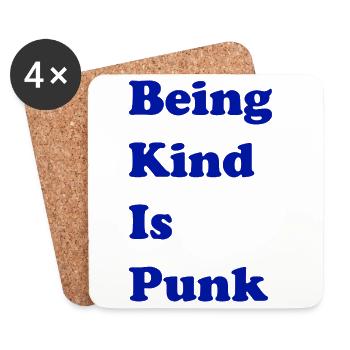 Freundlich zu sein ist Punk - Untersetzer (4er-Set) - Weiß - Vorne