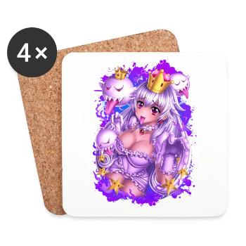Anime Girl - Boosette - Dessous de verre (lot de 4) - blanc - Devant