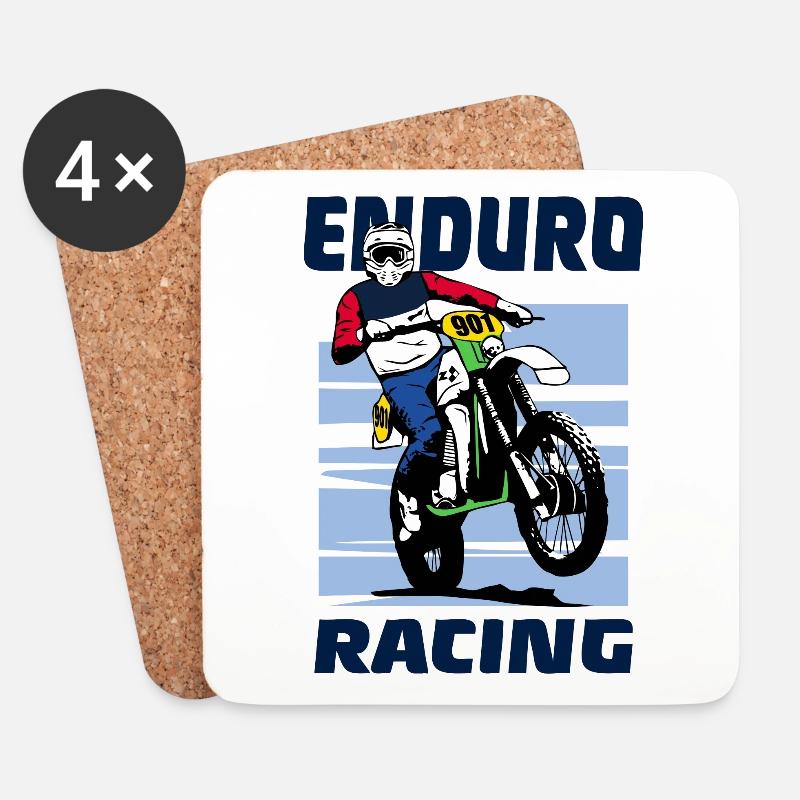 Enduro - Untersetzer (4er-Set) - Weiß