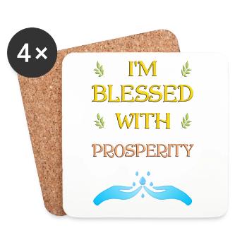 I'm blessed with prosperity - Earthday - Untersetzer (4er-Set) - Weiß - Vorne