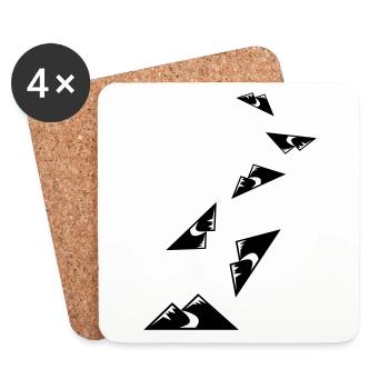 Mountains Icon - Coasters (set of 4) - white - Front