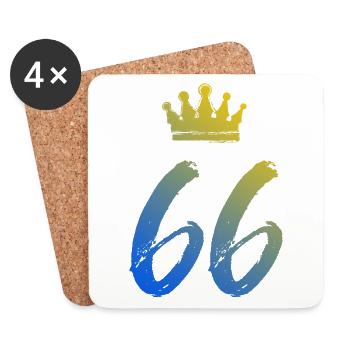 66 Number crown - Coasters (set of 4) - white - Front