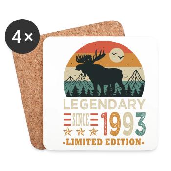 1993 legendary anniversary 30 years - Coasters (set of 4) - white - Front