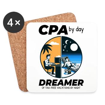 CPA Daydreams: Balance zwischen Arbeit und Glückseligkeit in Split - Untersetzer (4er-Set) - Weiß - Vorne