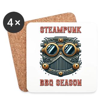 Steampunk BBQ Saison 4 - Dessous de verre (lot de 4) - blanc - Devant