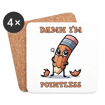 Damn I'm pointless - Untersetzer (4er-Set) - Weiß - Vorne