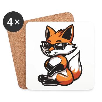 Fox Cool Comic - Coasters (set of 4) - white - Front