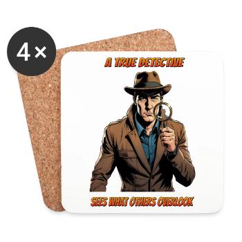 A true detective - Coasters (set of 4) - white - Front