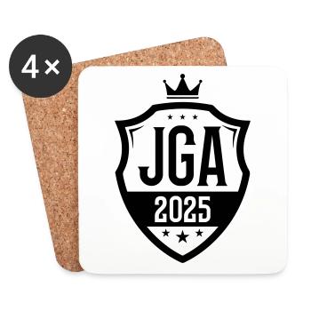 Jga 2025 Junggesellenabschied - Untersetzer (4er-Set) - Weiß - Vorne