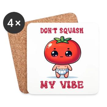 Don't squash my vibe - Untersetzer (4er-Set) - Weiß - Vorne