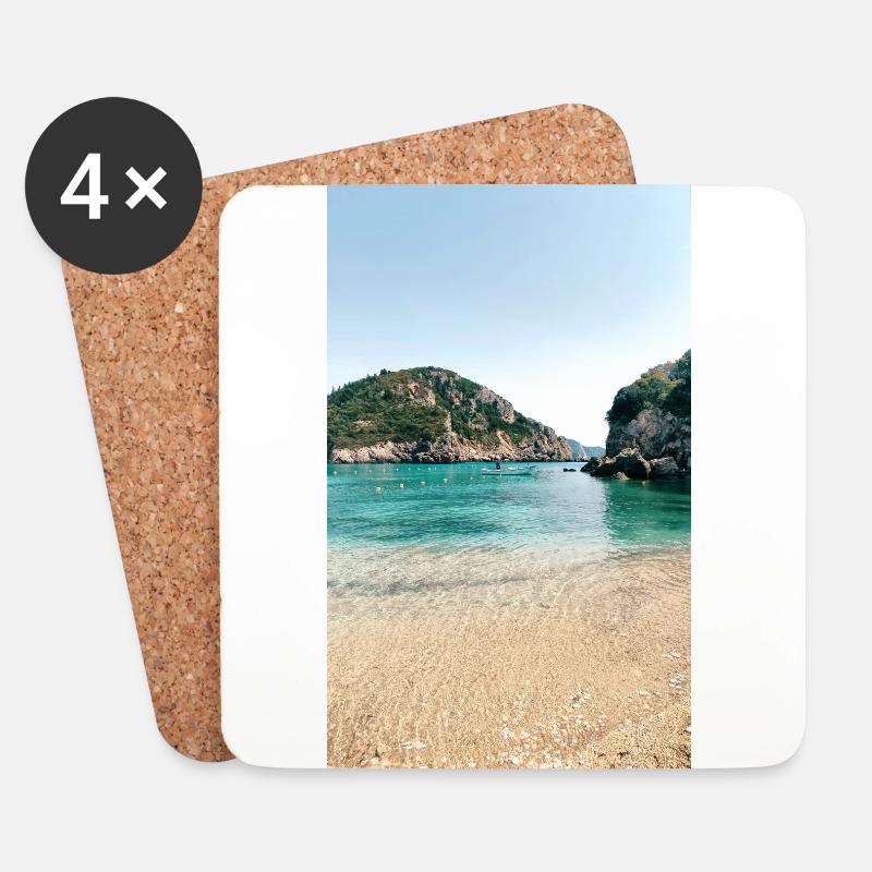 Naturfotografie Meer Boot - Untersetzer (4er-Set) - Weiß