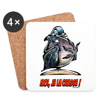 Die Taube, Me I-Jagd! - Untersetzer (4er-Set) - Weiß - Vorne