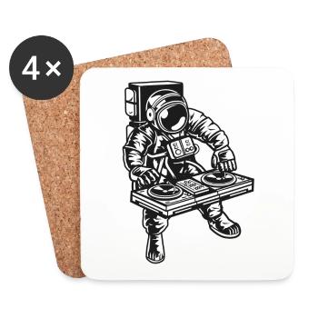Astronaut DJ - Coasters (set of 4) - white - Front