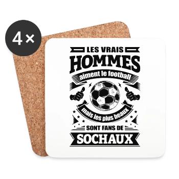 CADEAU FANS DE SOCHAUX - Dessous de verre (lot de 4) - blanc - Devant