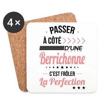 Berrichonne - Frôler la perfection - Berry - Dessous de verre (lot de 4) - blanc - Devant