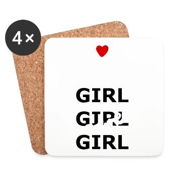 Girl Power - Coasters (set of 4) - white - Front